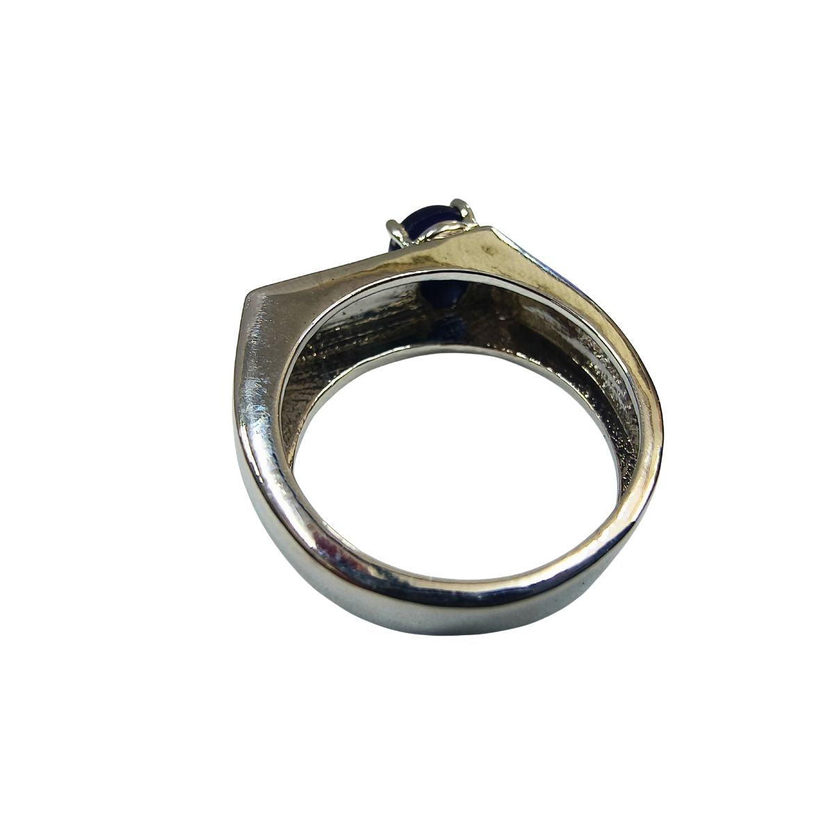 Lundi Blue Star Silver Ring for Men