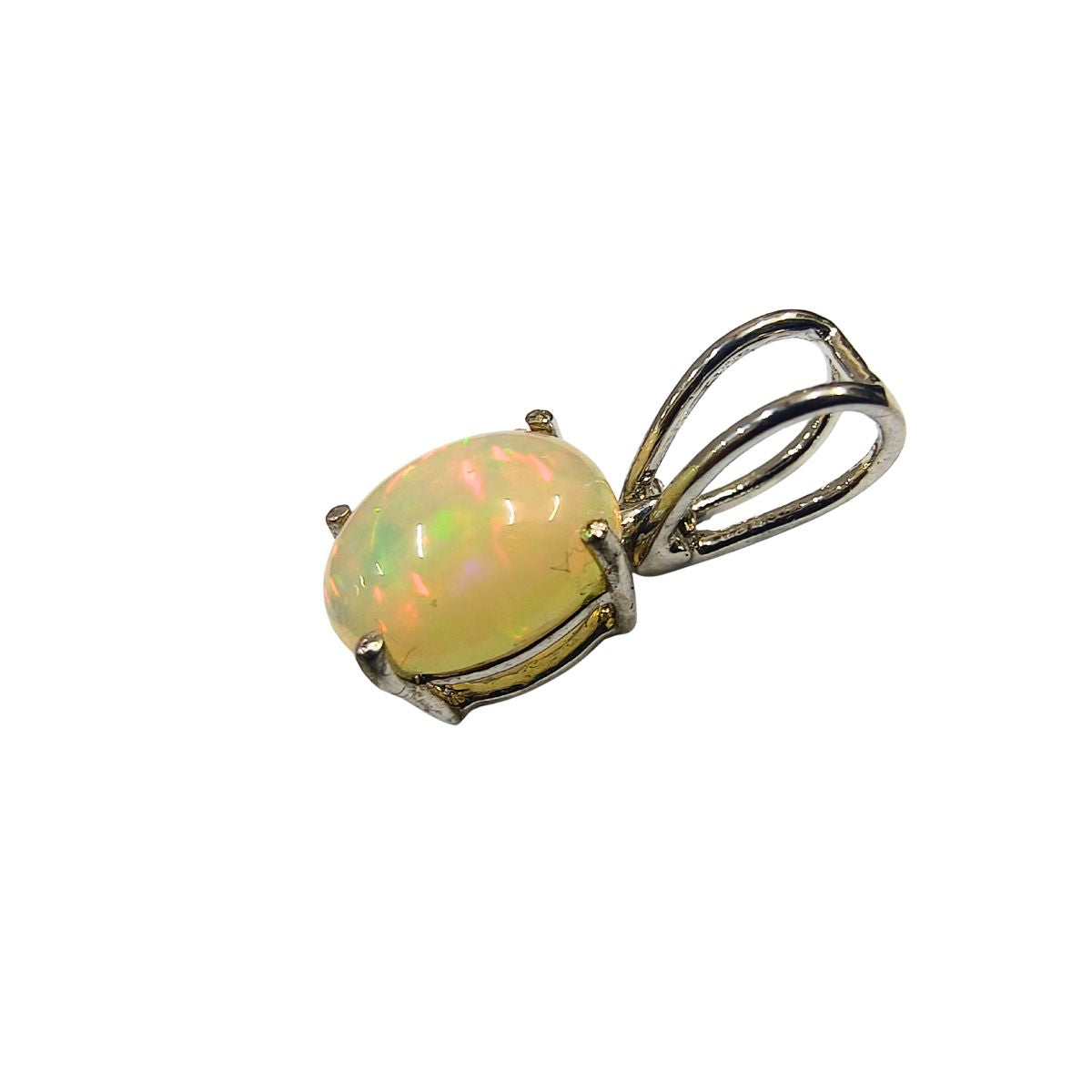 Aureya Opal Radiance Pendant in Sterling Silver