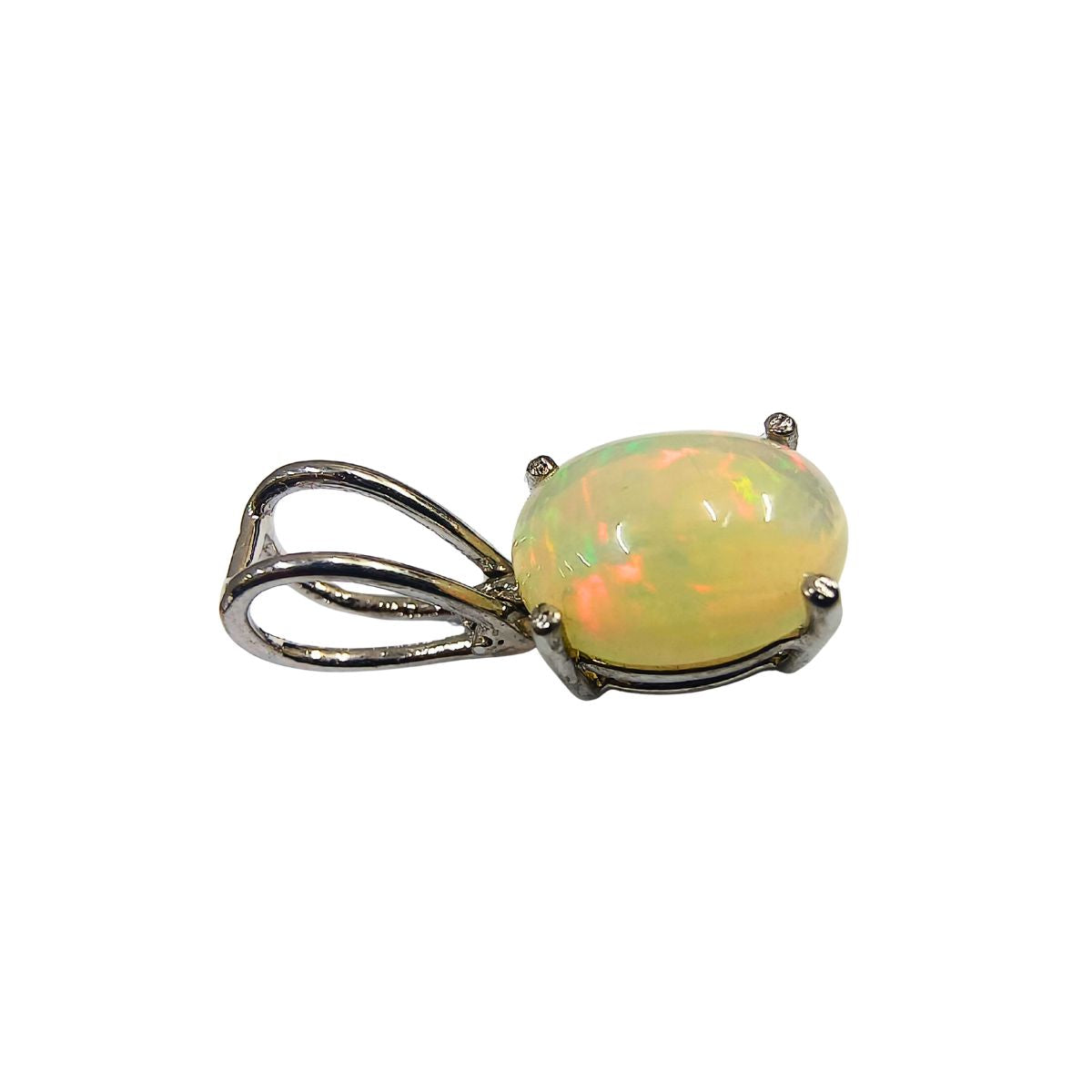 Aureya Opal Radiance Pendant in Sterling Silver