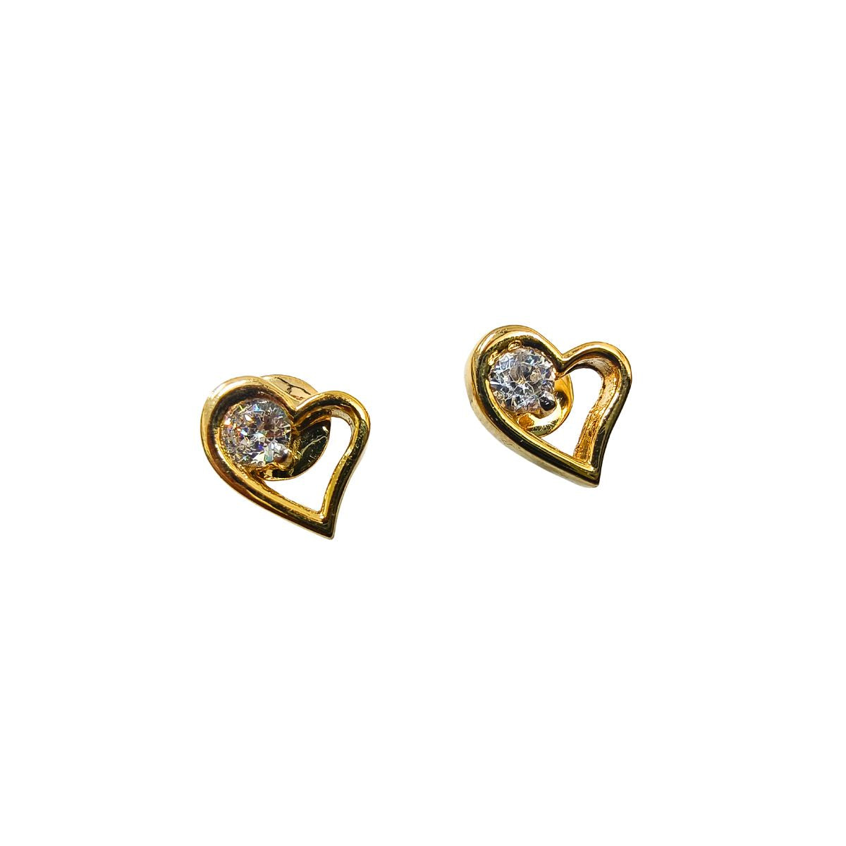 Classic Heart Zircon Studs