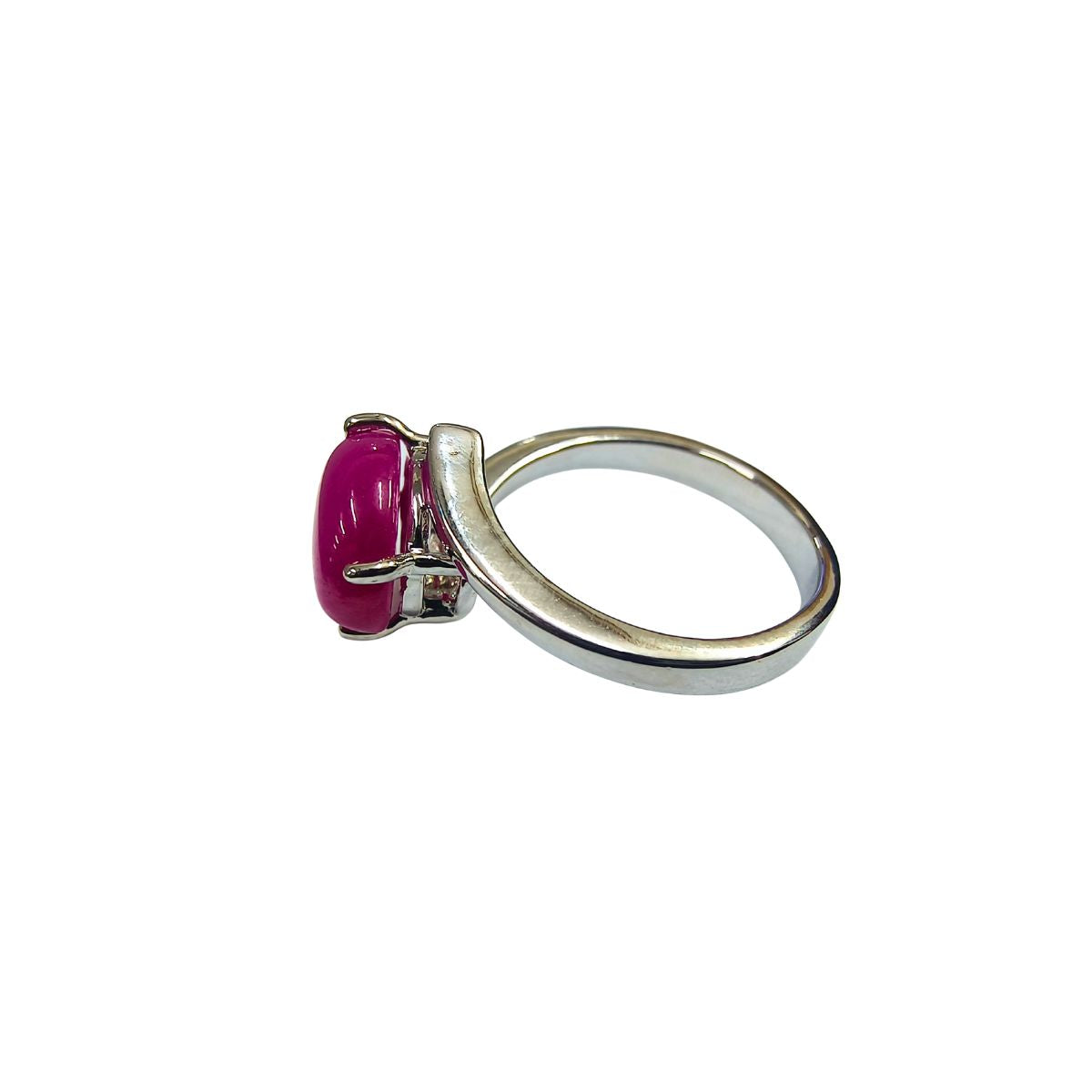 Elegant Pink Lundi Star Ring in Pure Silver