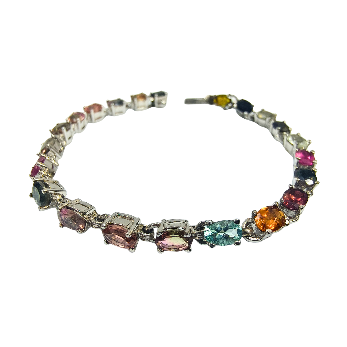 Rainbow Tourmaline Gemstone Bracelet