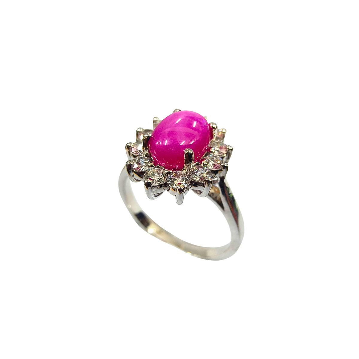 Floral Lundi Star Pink Sterling Silver Ring