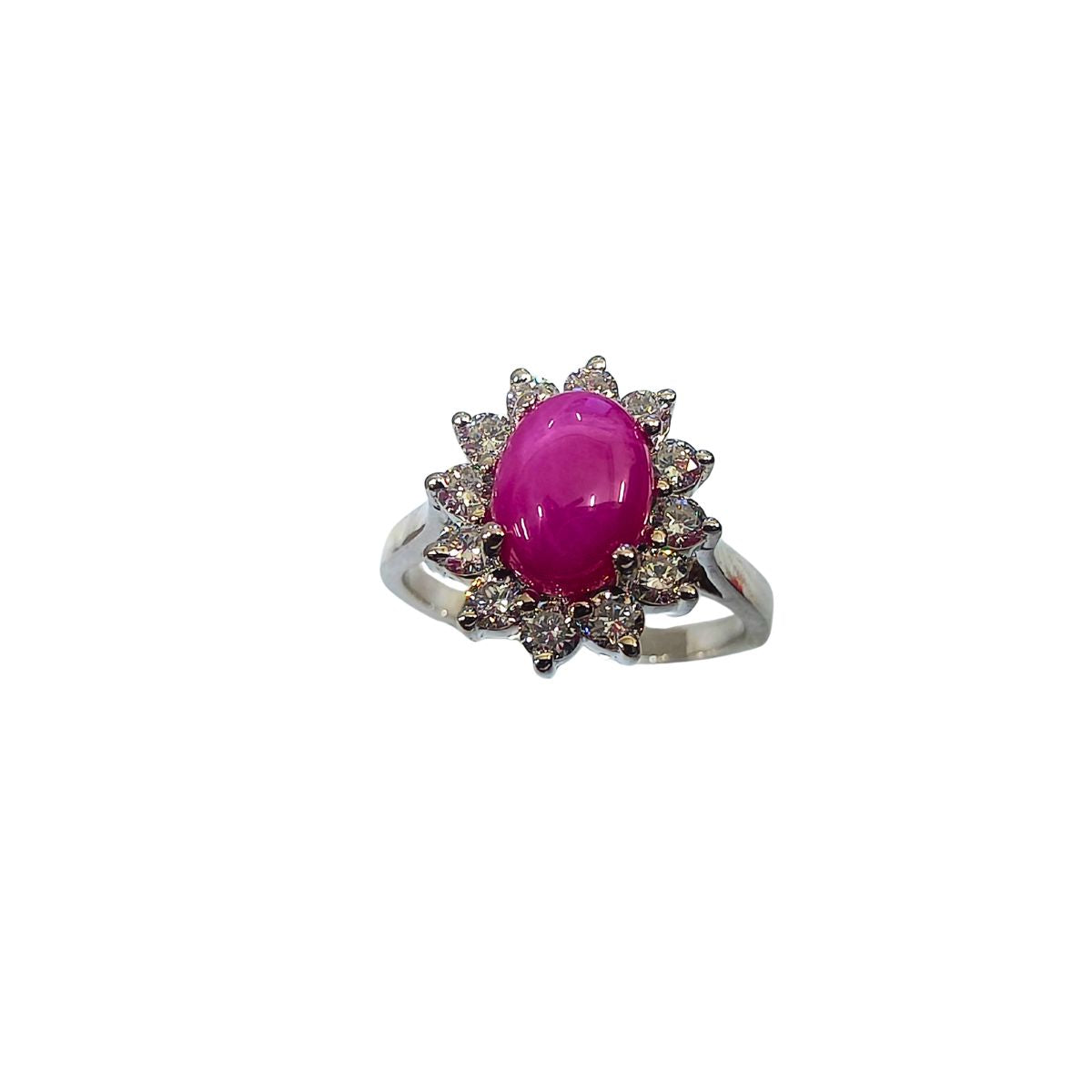 Floral Lundi Star Pink Sterling Silver Ring