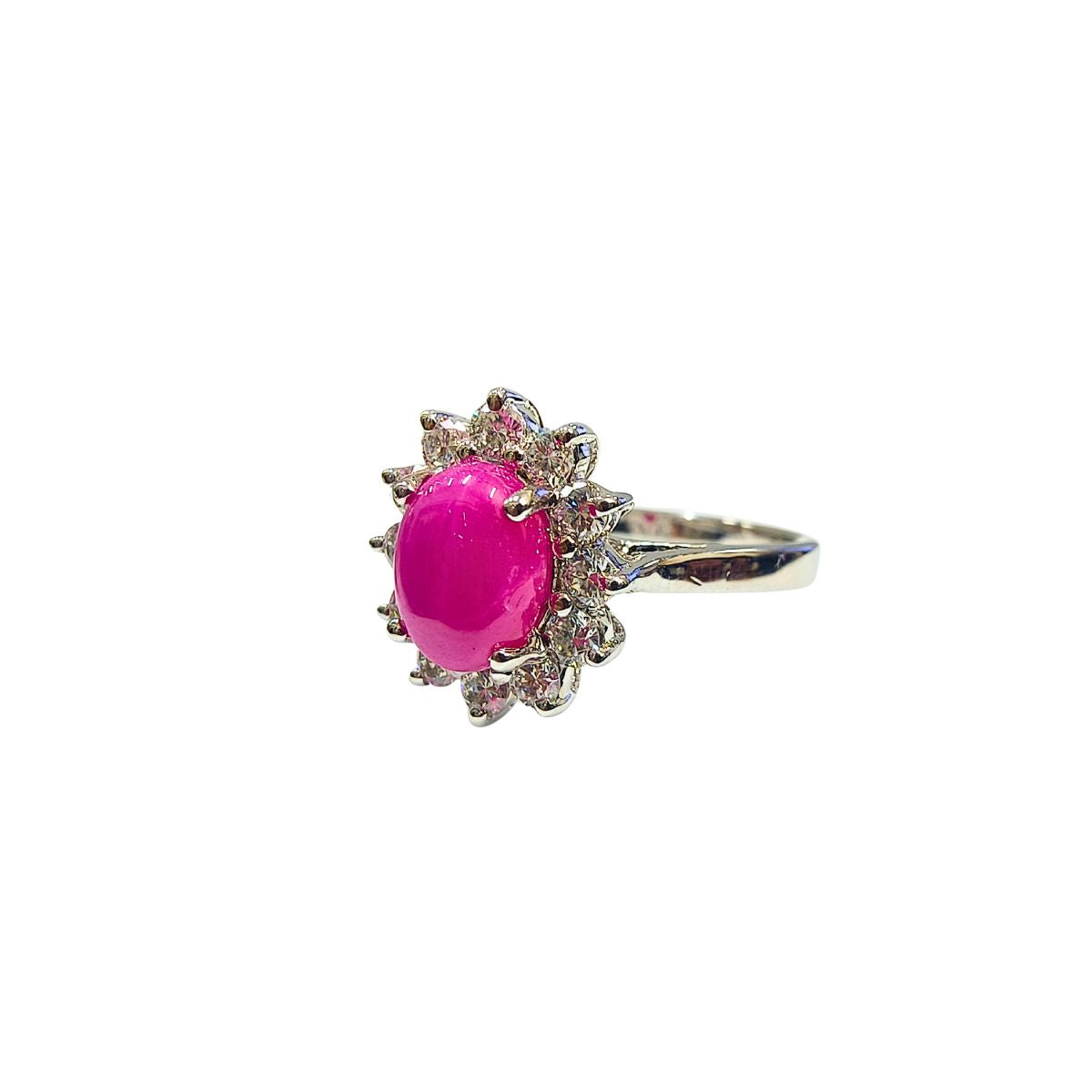 Floral Lundi Star Pink Sterling Silver Ring