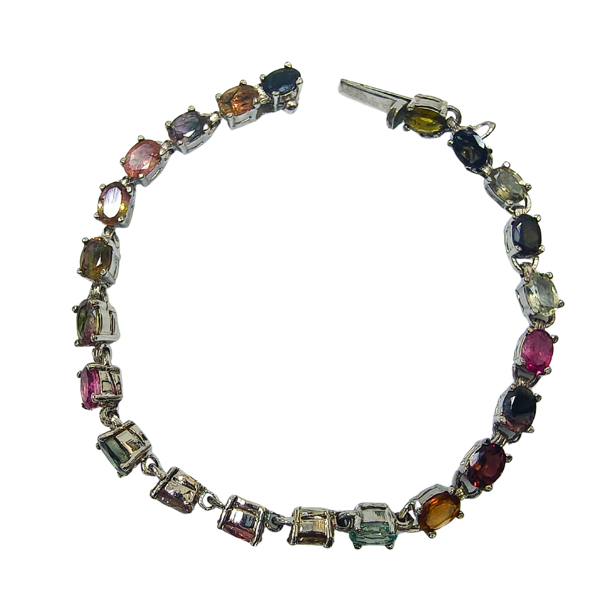 Rainbow Tourmaline Gemstone Bracelet