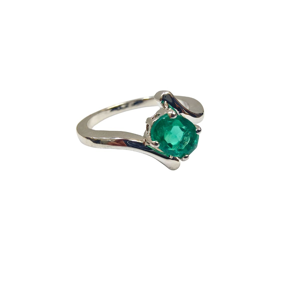 1 Ct Emerald Silver Ring for Mercury Budh (Copy)