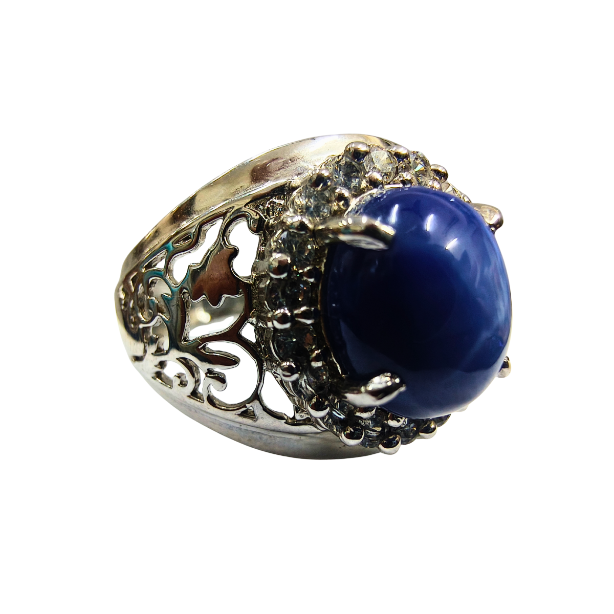 Classic Lundi Star & Zircon Sterling Silver Ring