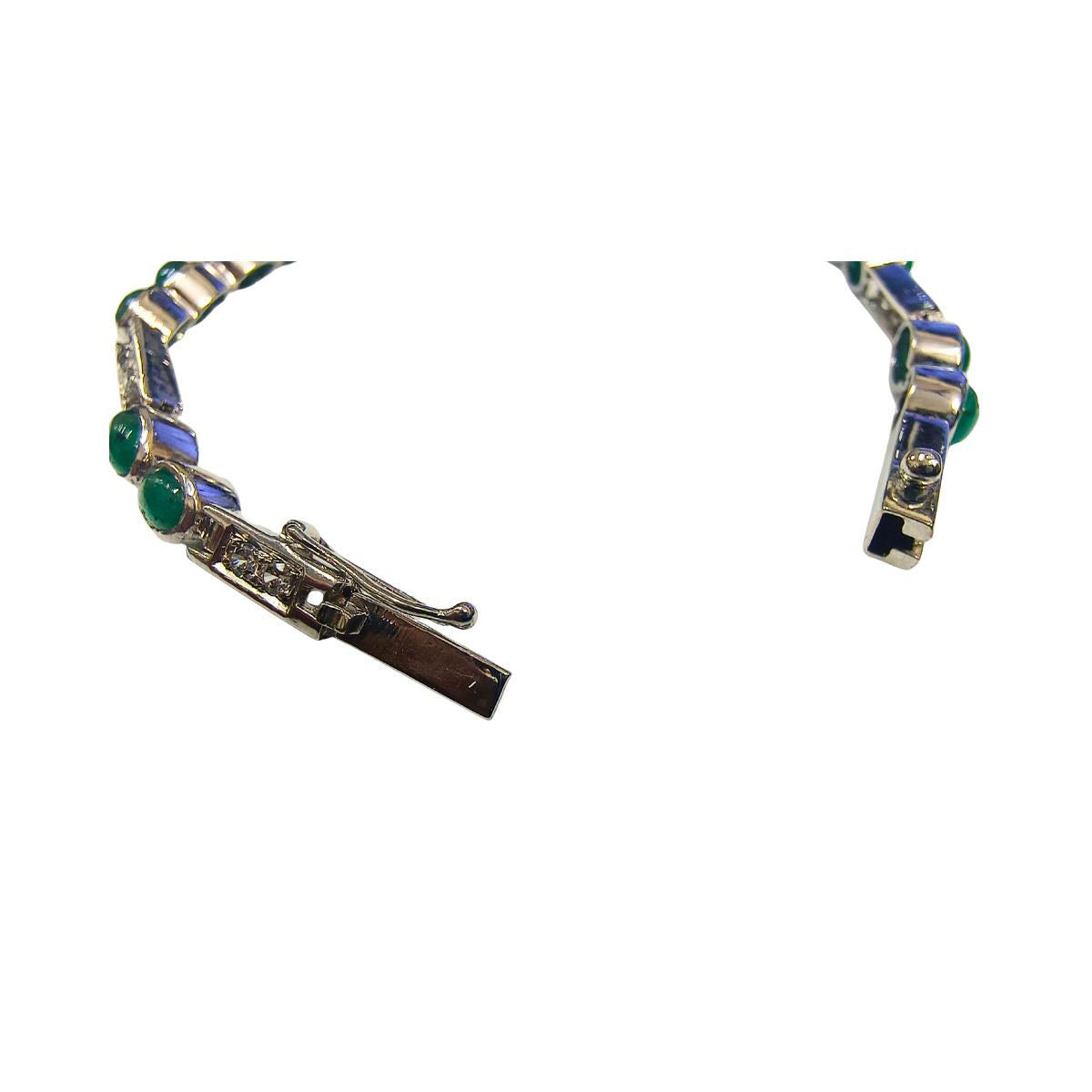 Emerald Radiance Bracelet with Zircon Accents