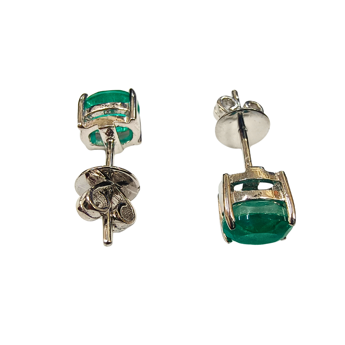 Classic Oval Emerald Stud Earrings