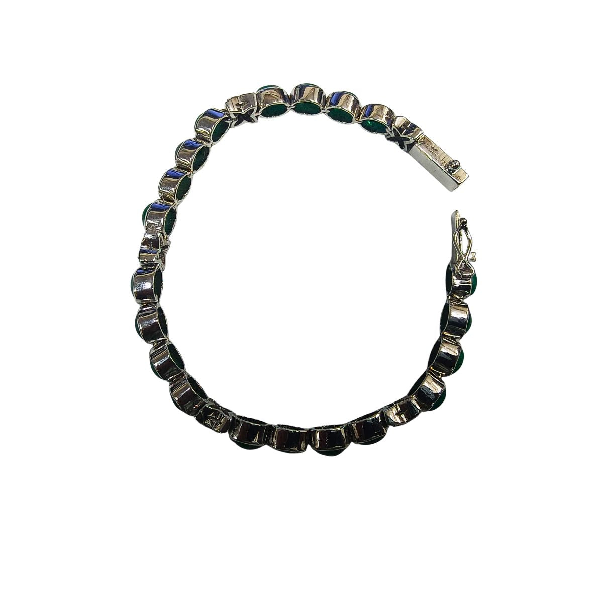 Emerald Radiance Bracelet with Zircon Accents