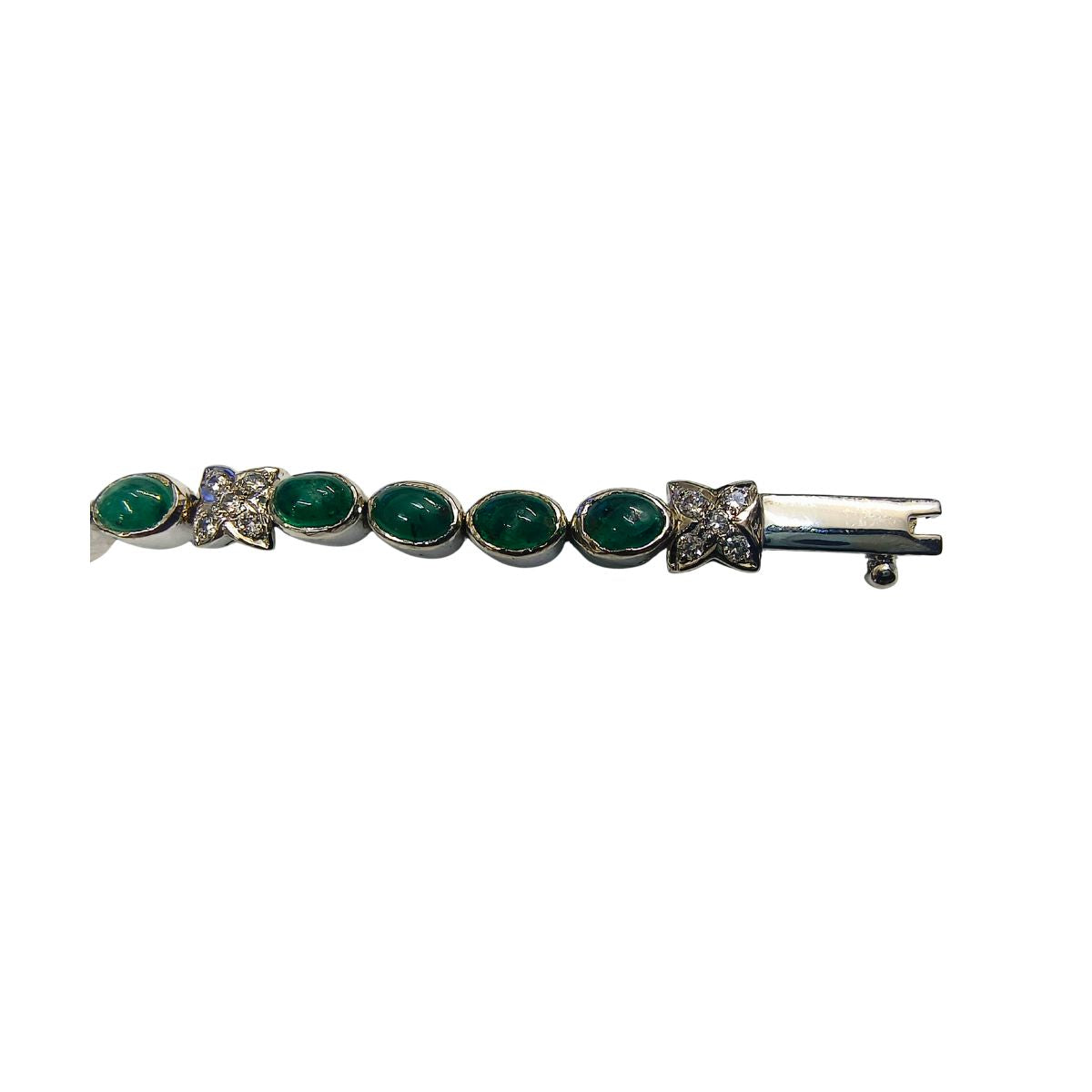 Emerald Radiance Bracelet with Zircon Accents