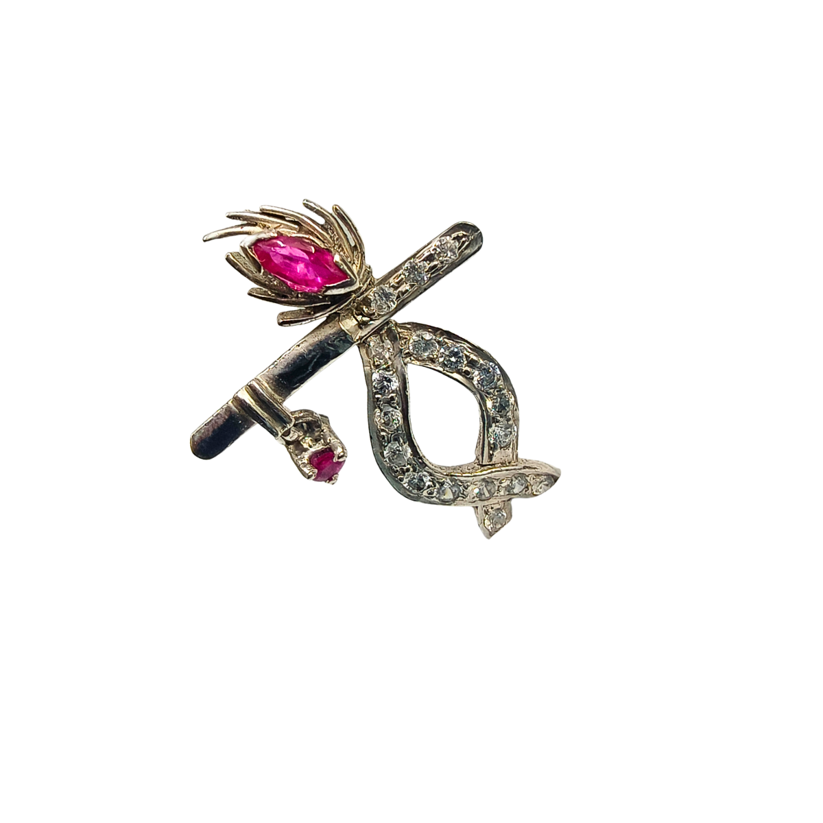 Pink Lord Krishna Pendant in Zirconia