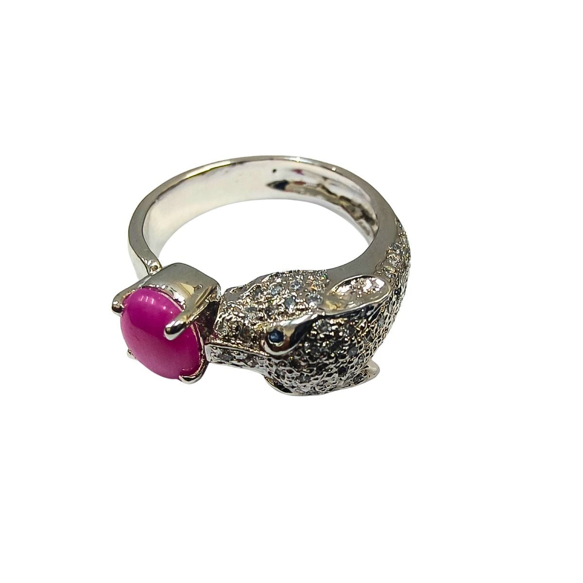 Lion Face Ring with Lundi Star & Lab Diamonds