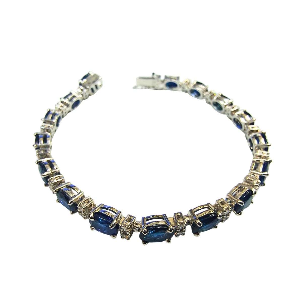 Sophisticated Sapphire & Lab Diamond Bracelet
