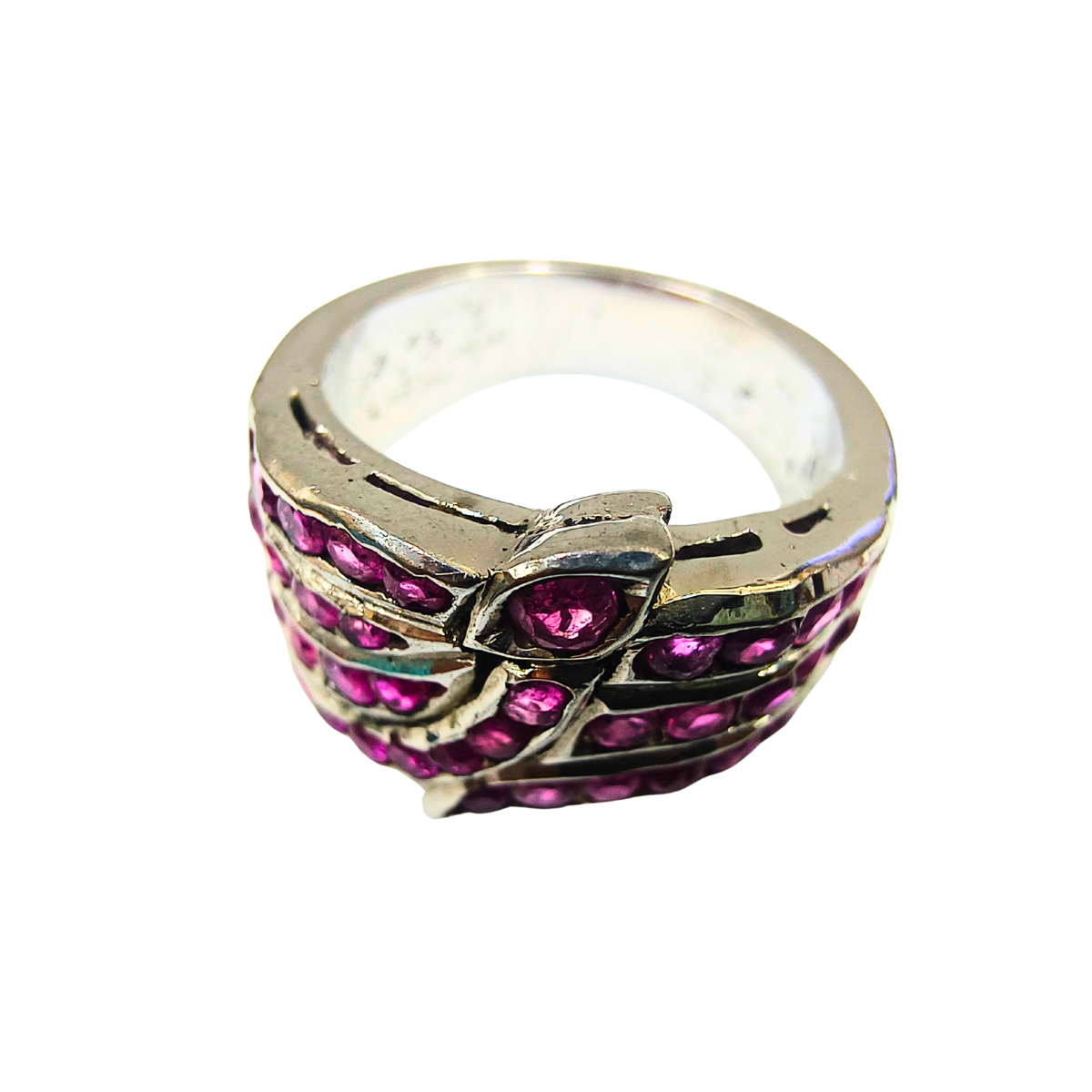 Regal Layered Ruby Statement Ring