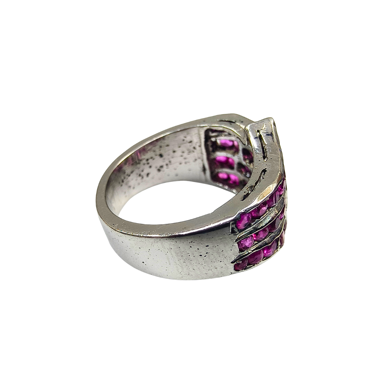 Regal Layered Ruby Statement Ring