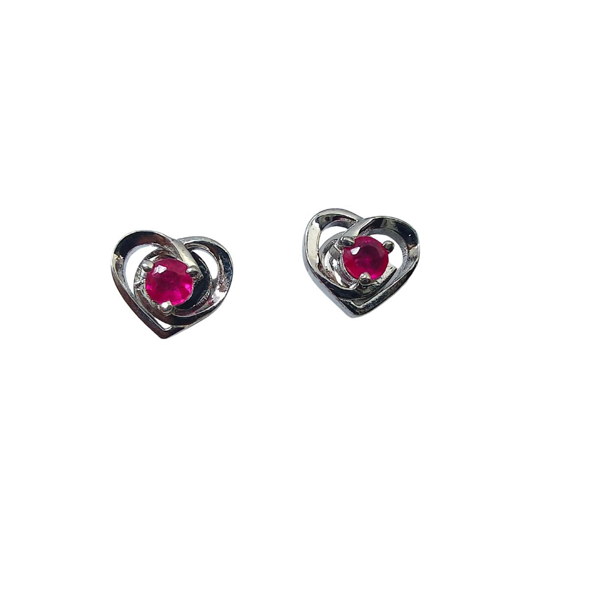Delicate Ruby Eartop Set