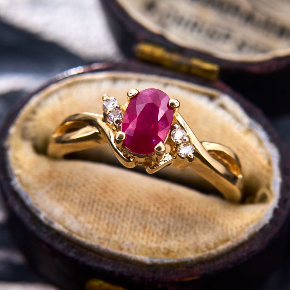 Ruby Manik Astrology Stone Ring in Gold
