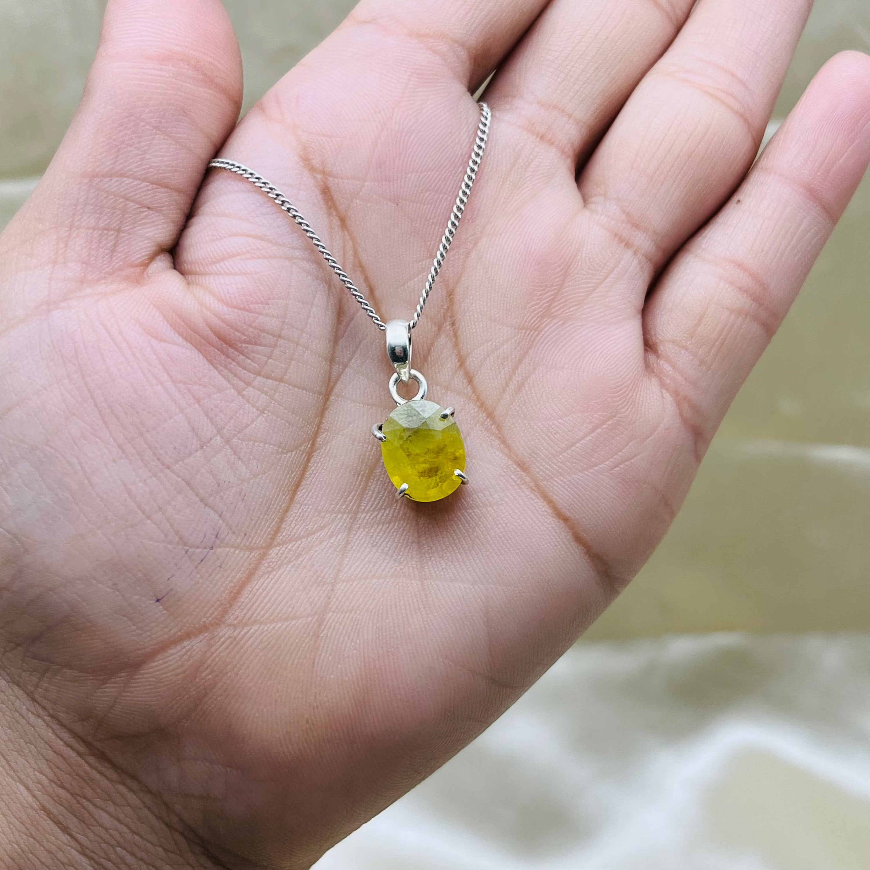 Certified Yellow Sapphire Pukhraj Gold Ring